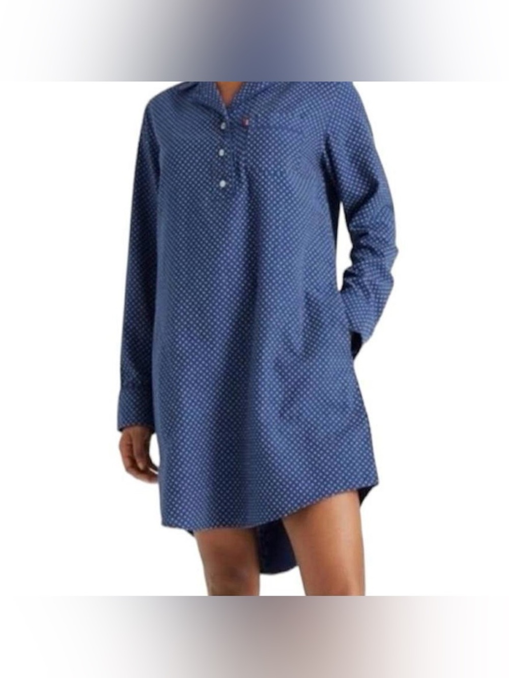 💙 Levi's x Target Chambray Dot Woven Sleep Shirt Shirtdress Blue sz Medium NWT!